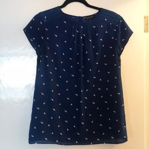 Banana Republic Blue Bird Blouse